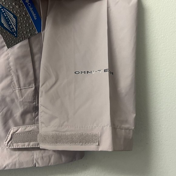 NWT! Columbia Women's Timber Pointe II Waterproof Hooded Rain Jacket Pink/Large - Picture 4 of 8